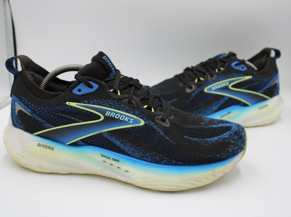 Size 10.5 - Brooks Glycerin 22 Black Cobalt Neo Yellow - 110445-1D-002